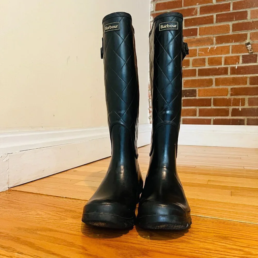 Barbour Women's Bede Wellington Boots Black Size 5
